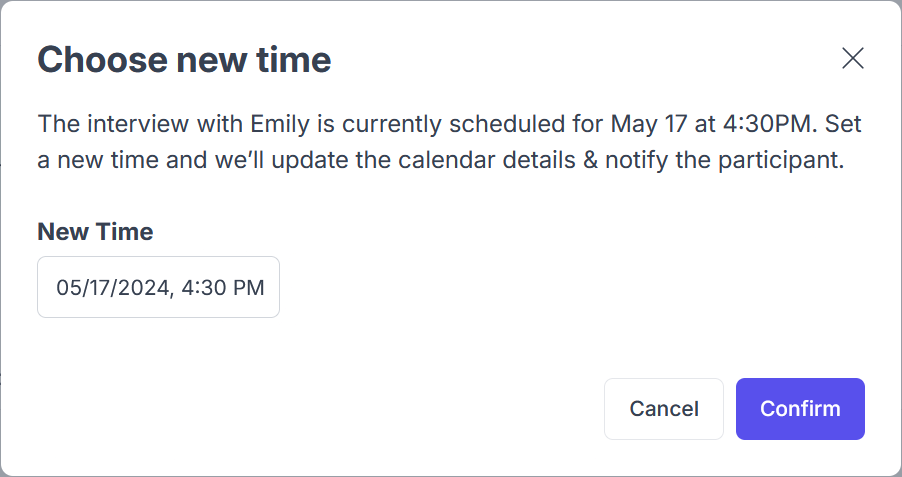 Manual rescheduling