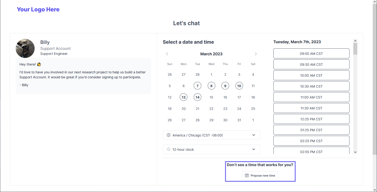 Default scheduler view