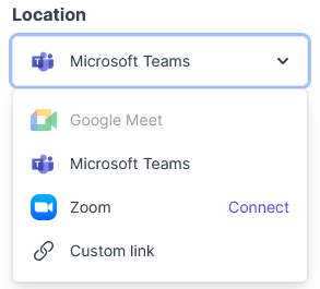 Location Link options