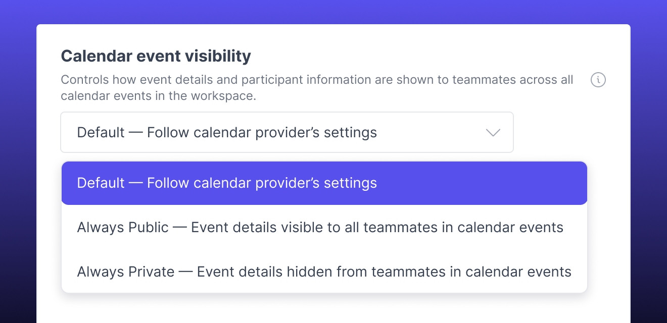 Example image showing calendar event visibilty.