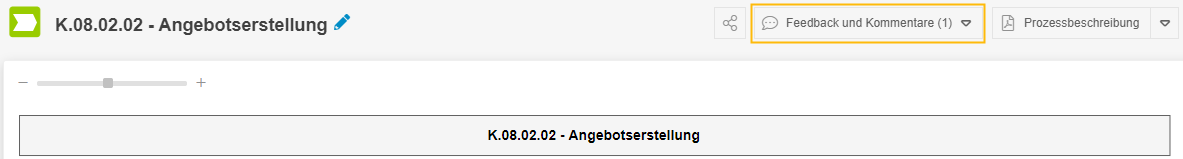 Zugang zu Feedback und Kommentar in Prozessgruppen und Prozessen