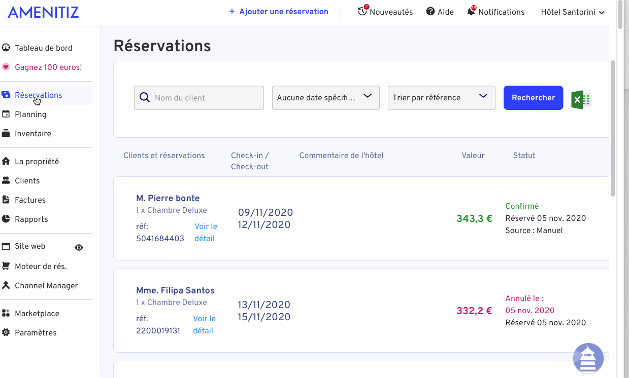 Comment voir le détail d’une réservation ? Centre d'aide Amenitiz