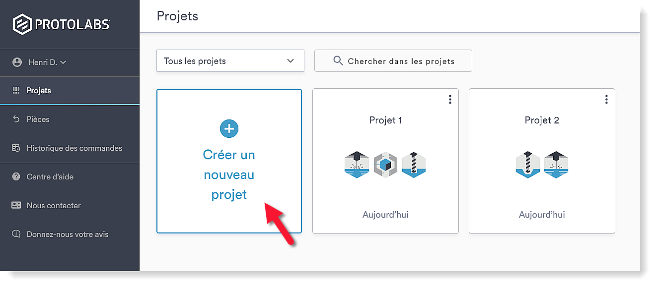 Créer un projet