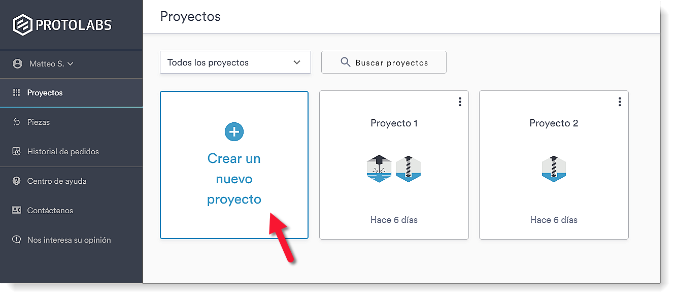 Crear un proyecto