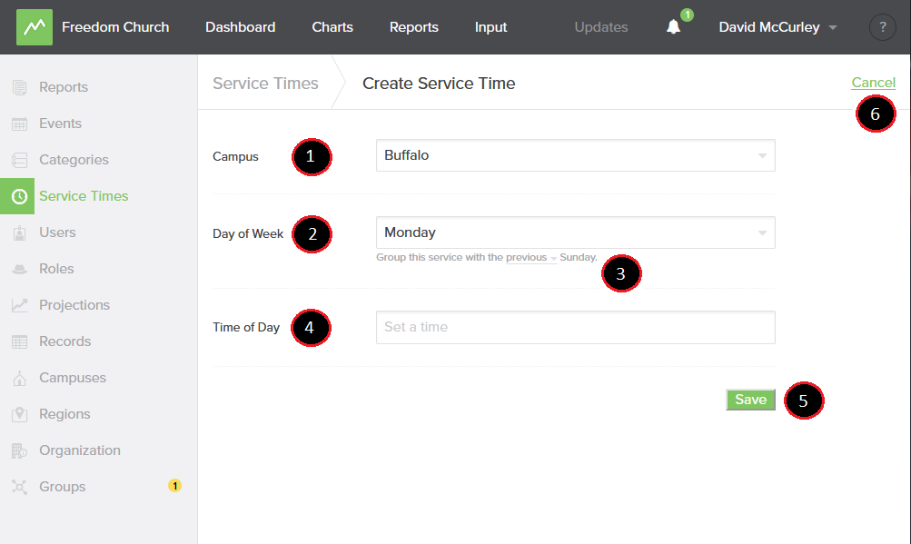 Add Service Time Options