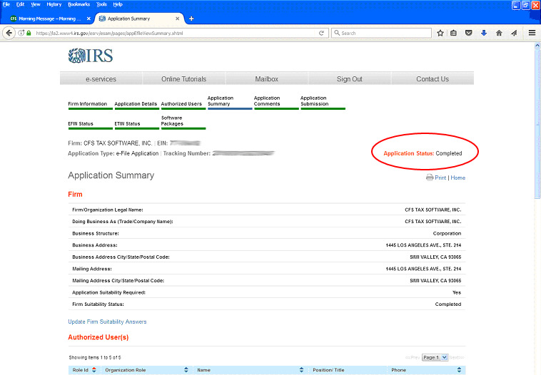 ETIN Modifying Your IRS EServices Application to Efile Forms 94X