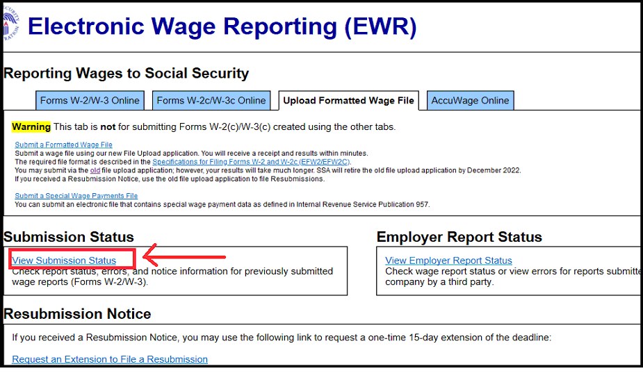 W2 EFiling Navigating the SSA's Business Services Online Website