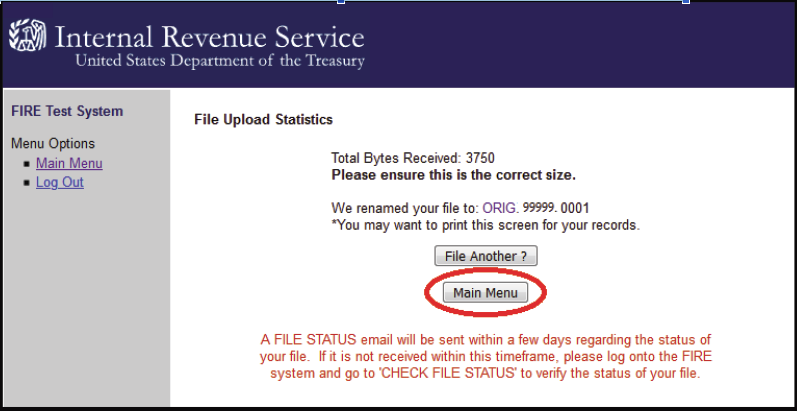 Navigating the IRS FIRE System Website - CFS Tax Software, Inc.