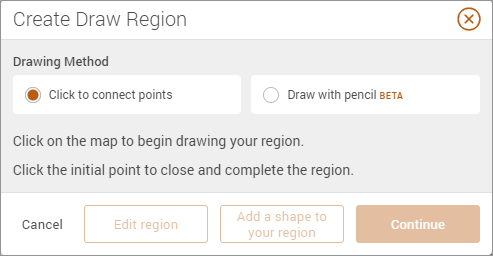 drawn custom region menu