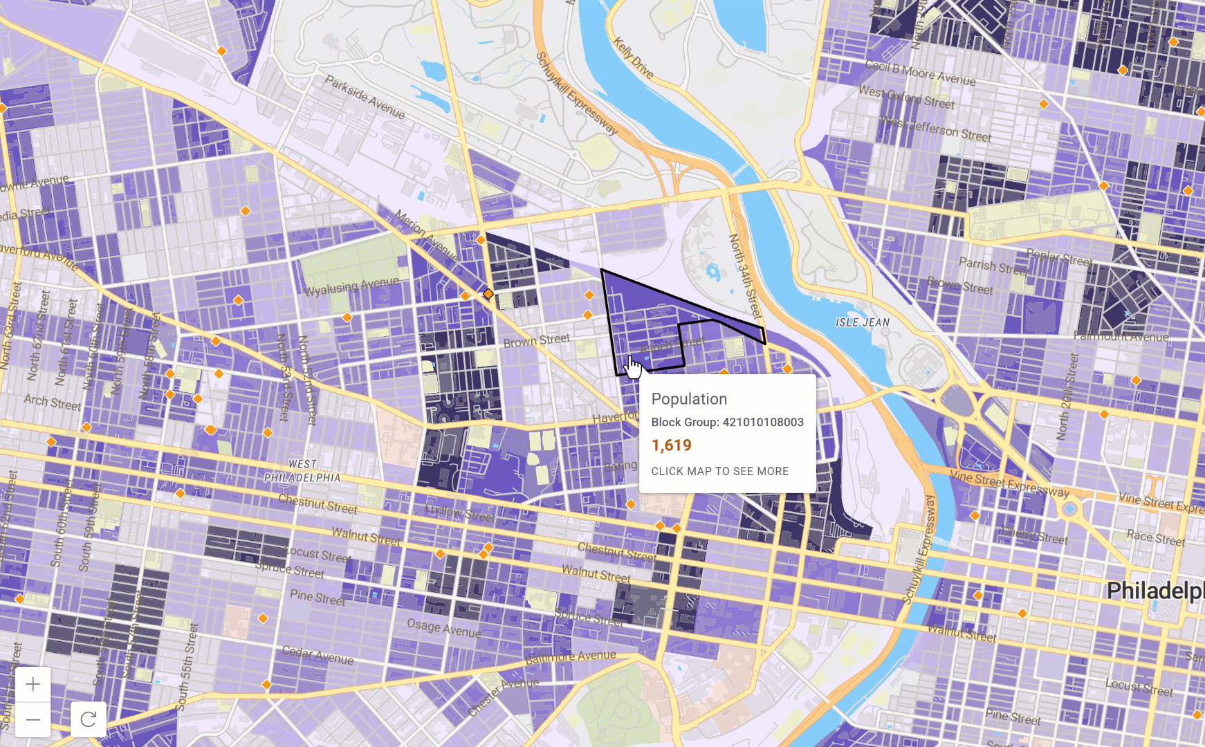 animation of seeing points within a location