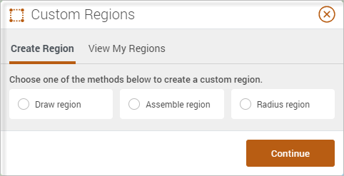 custom region menu