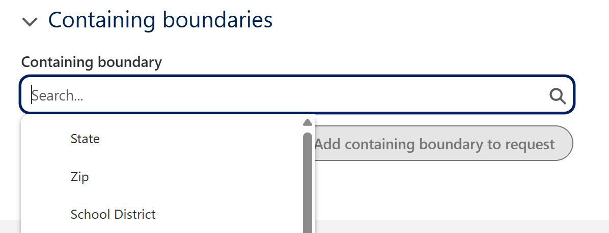 menu of boundaries