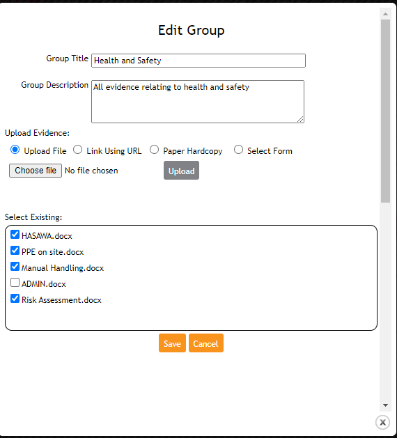 Edit Group model