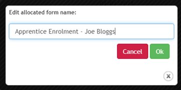 Renaming a form