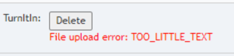 example of a Turnitin error message