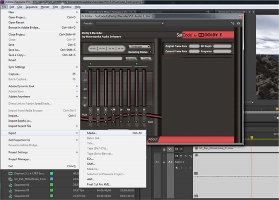 missing dolby audio decoder premiere pro