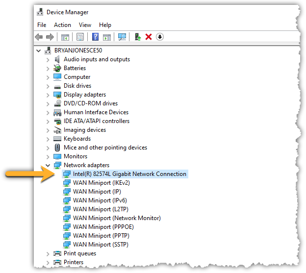 picture of windows device manager