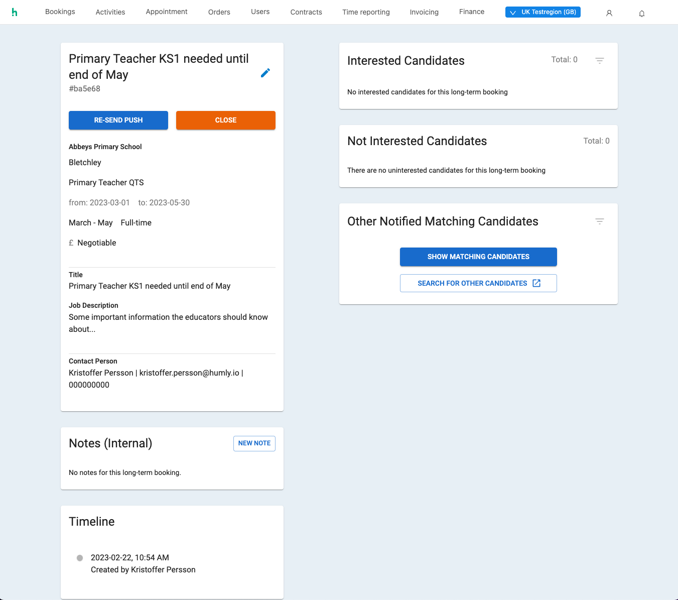 Matching & Managing Longterm bookings Knowledge Base