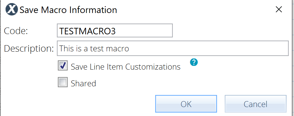 Save macro dialog