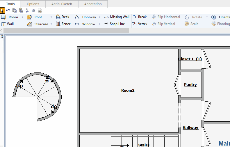 Attach a staircase to a room wall in Xactimate desktop - Xactware help