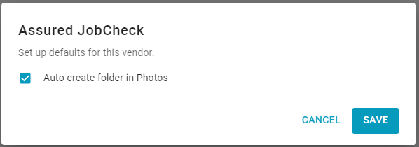 Assured JobCheck dialog box