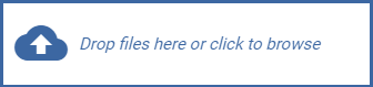 Drop files here or click to browse button; also referred to as No Files Chosen button