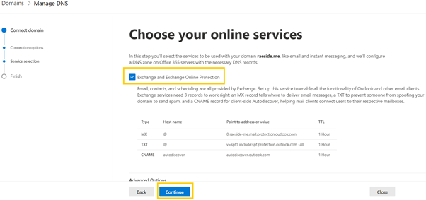 Managing DNS in Office 365 - Help :: Unified Security Service