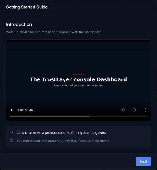 Getting Started Guide introduction with the Dashboard video