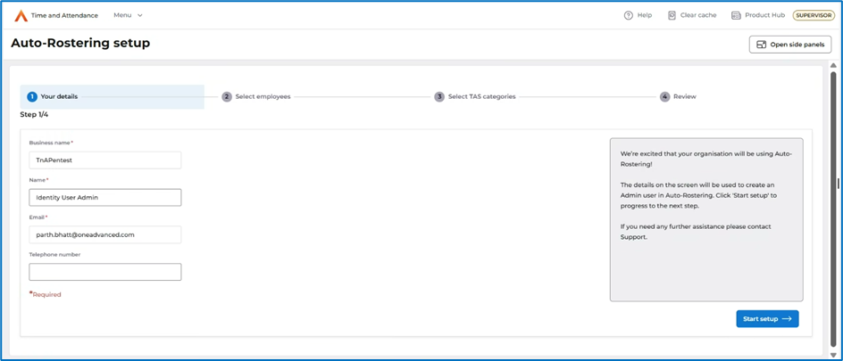 Auto-Rostering setup