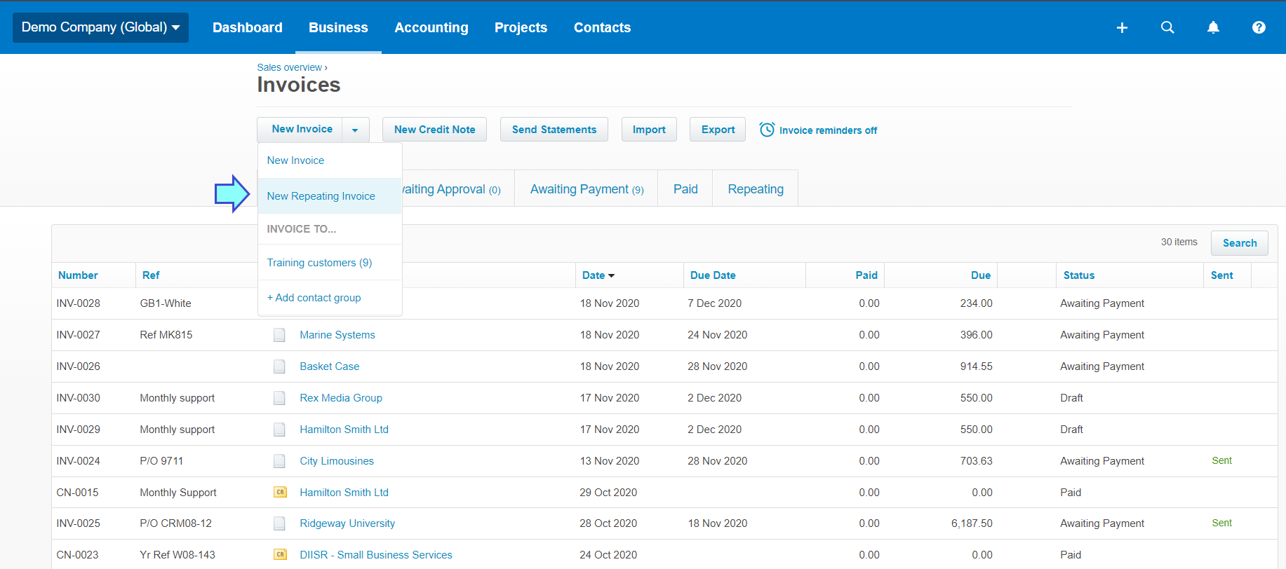 How To Create A Repeating Invoice In Xero