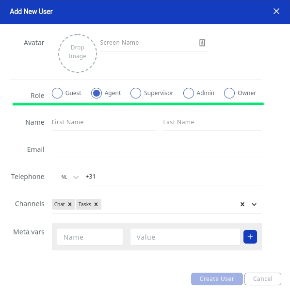 Web1on1 Add user - manage users