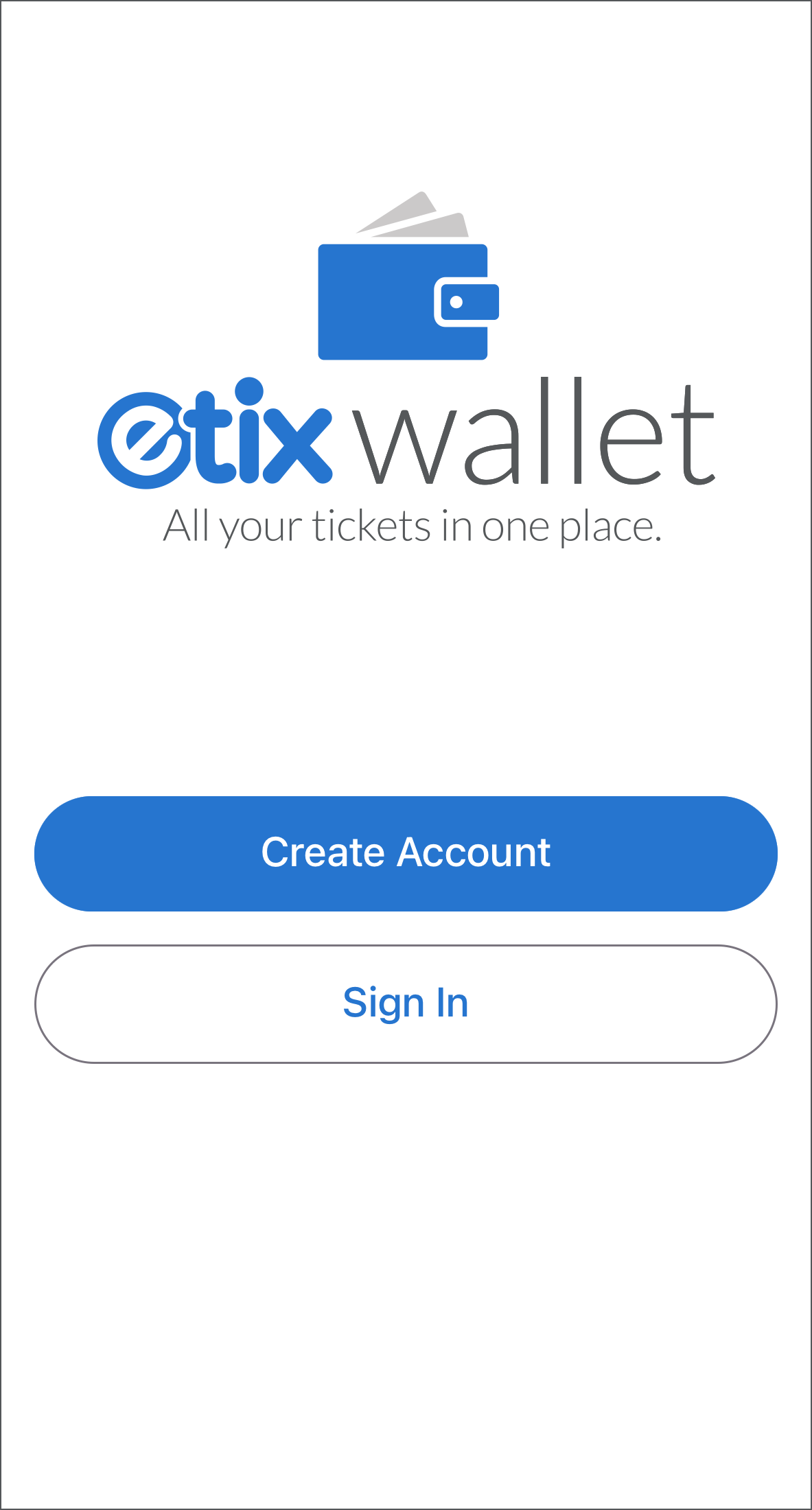 Select to Create Account or Sign In to an existing account.