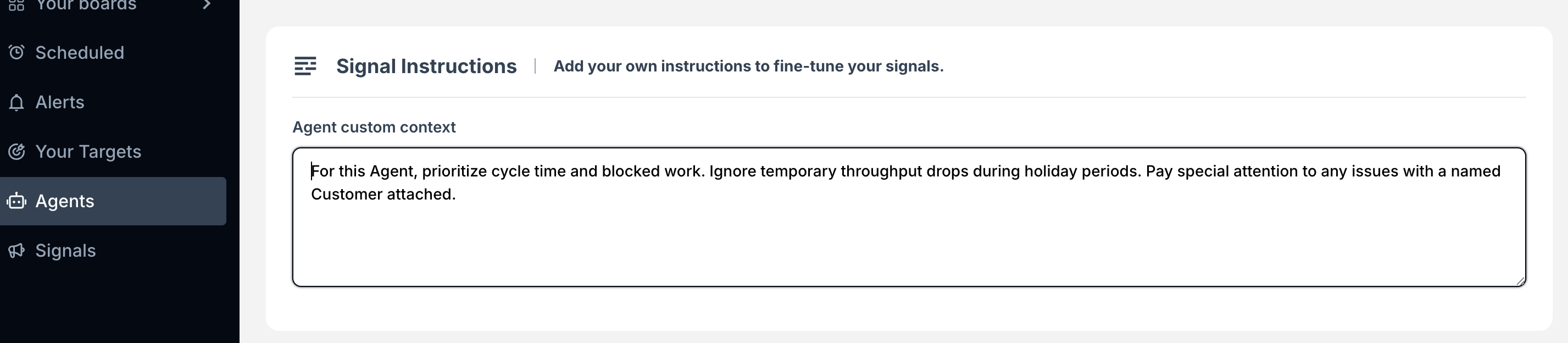 Sample Signal Instructions