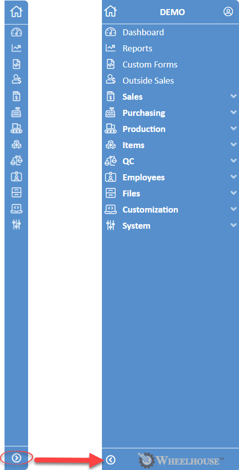 How to pin left menu out