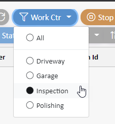 Select a work center