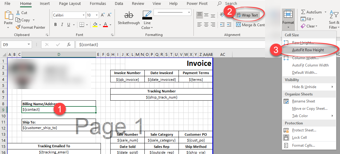 making word templates using excel data merge