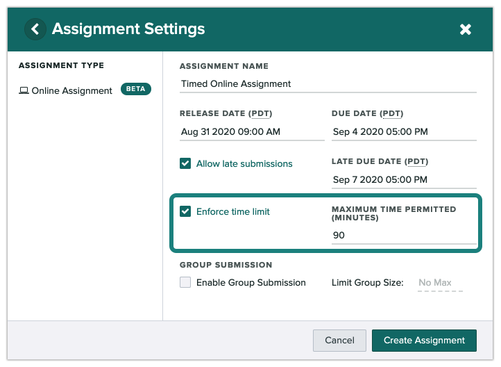 Is There A Way To Set Up A Timed Assignment On Gradescope Gradescope Help Center