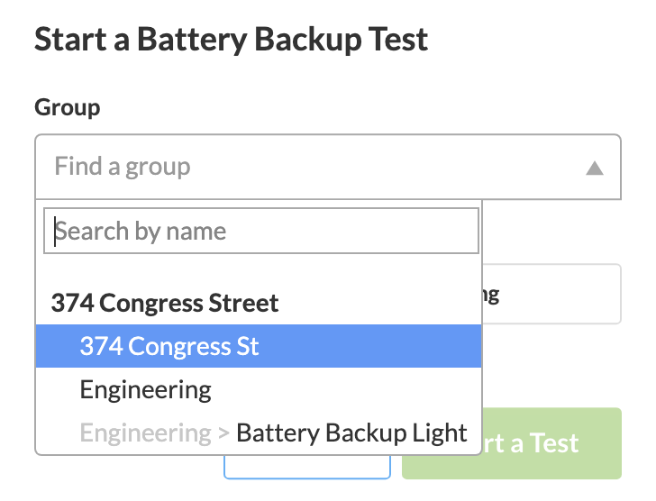 Start a Battery Backup Test