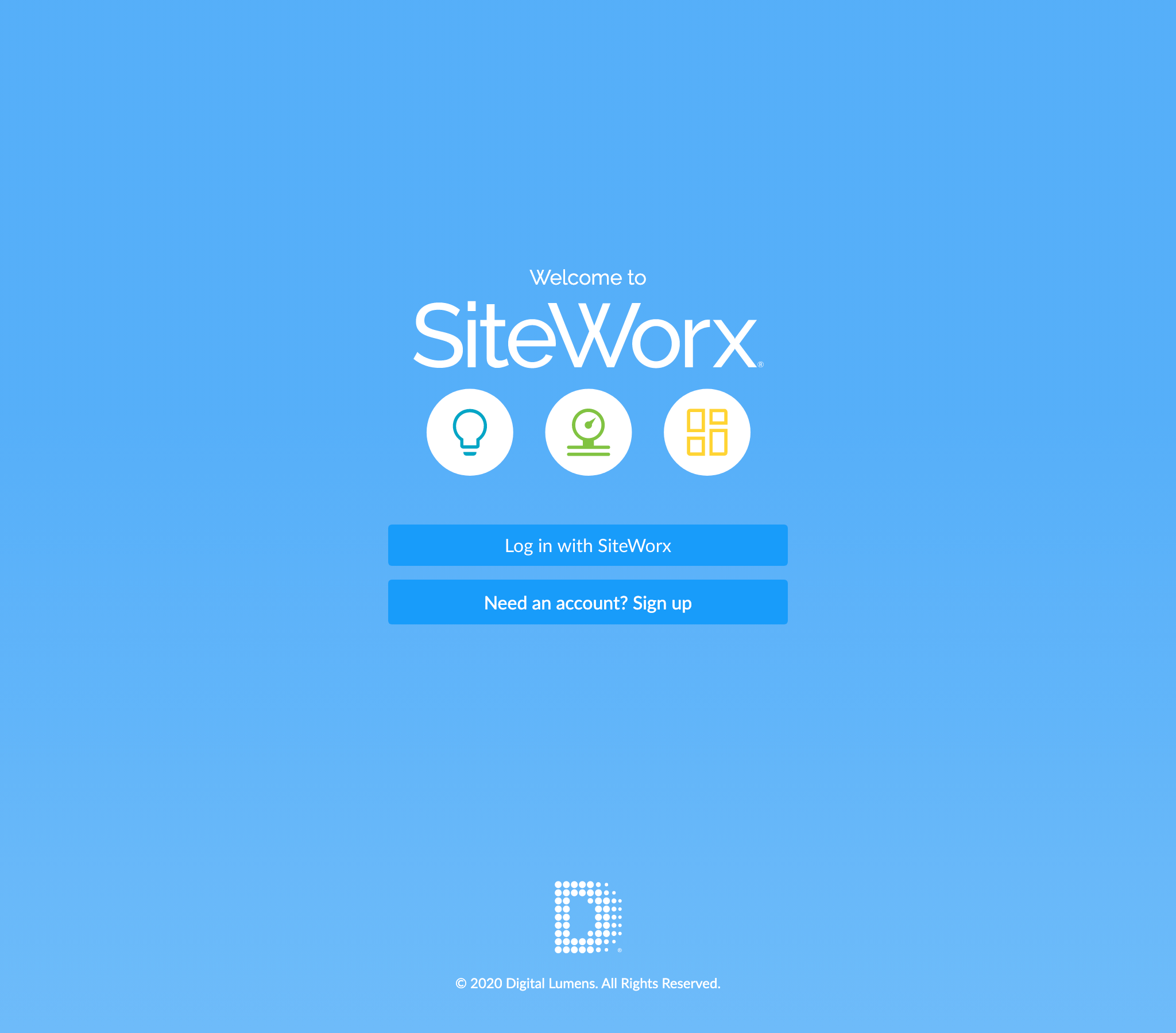 SiteWorx Login Page