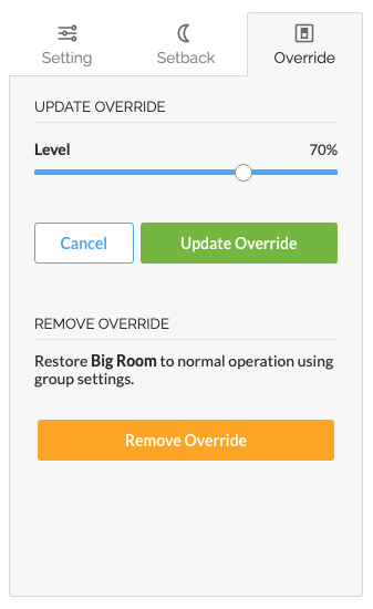 Update Override