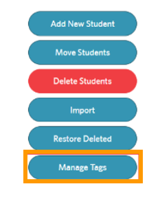 screenshot of the Manage Tags button