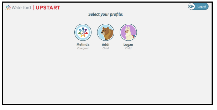Upstart profile selection page