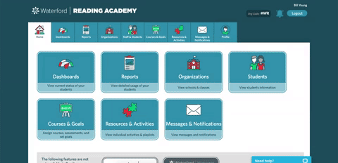 GIF displaying an educator generating QR badges