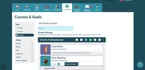 Adjusting Student Placement Level GIF