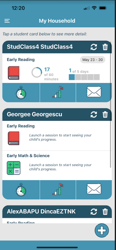 screenshot of Waterford Mentor app homepage