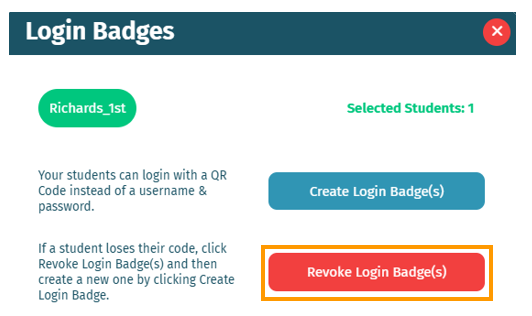 GIF displaying an educator generating QR badges