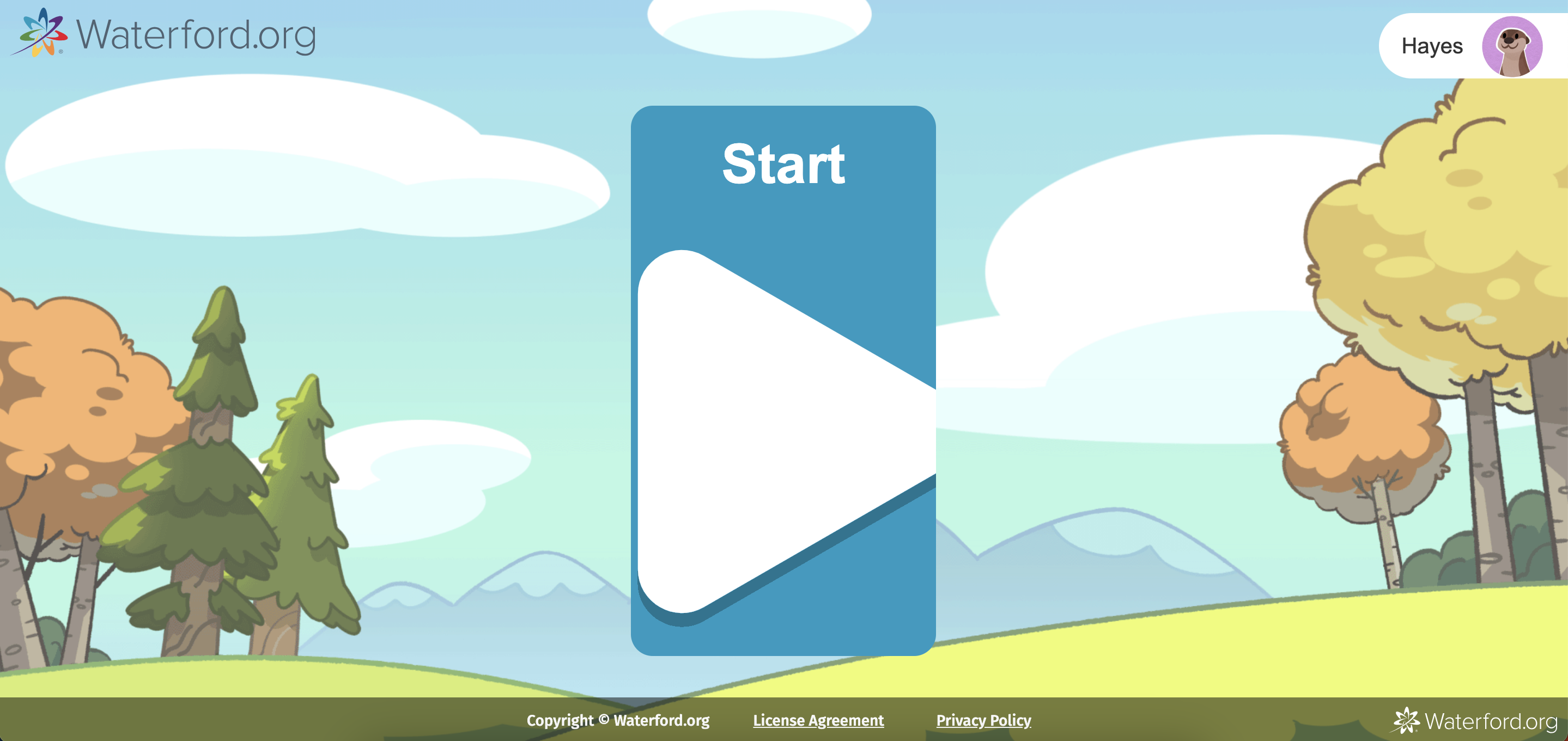 Waterford Upstart learner homepage