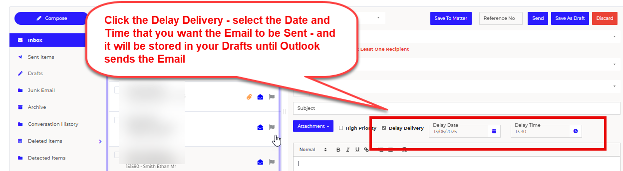 4.3C.5 Email - Delay Delivery sending Email - Bedrock - User Guides