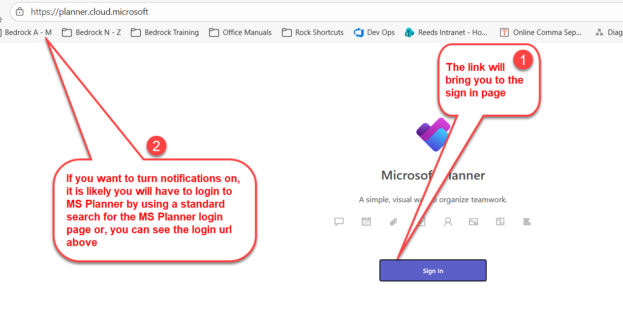 1.3.7 Tasks - Notifications from MS Planner - Bedrock - User Guides