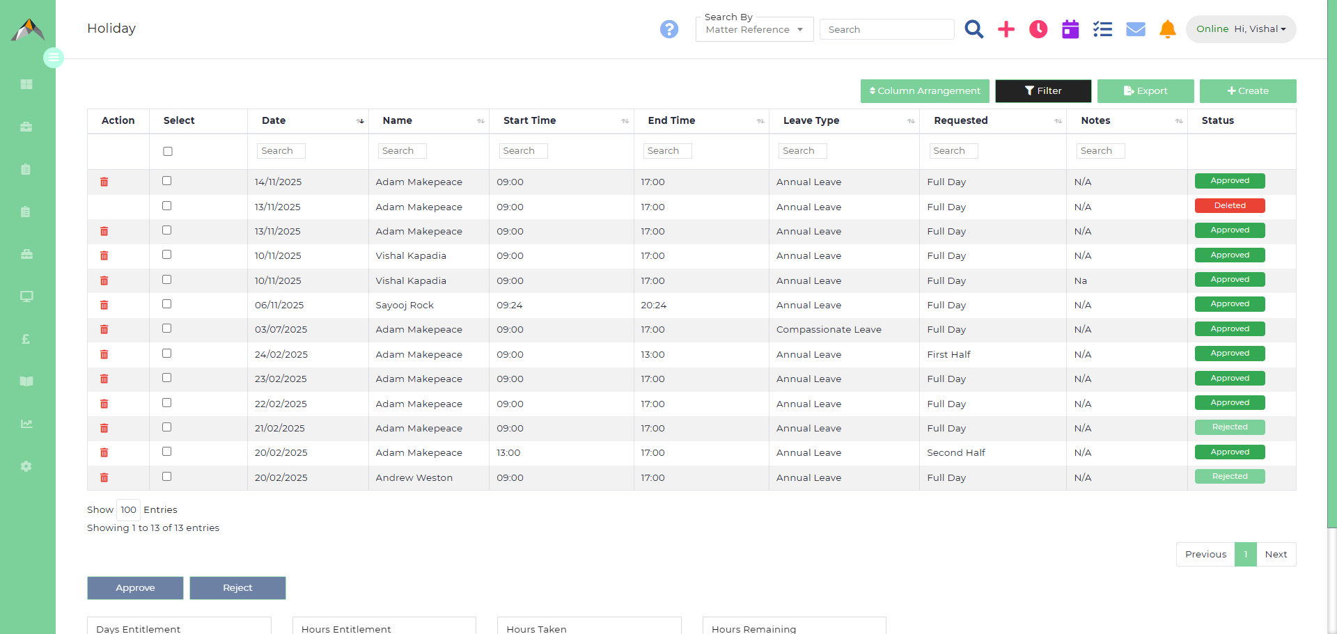 5.6 Absence Tracker - Bedrock - User Guides